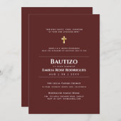 Bautizo Español Bilingüe Modern Elegant Ingles Kaart (Voorkant / Achterkant)