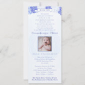 Bautizo Español | Blauwe hydrangeas Spaans Baptism Kaart (Voorkant)