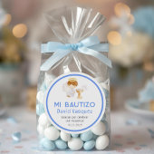 Bautizo in het Spaans Schattige doopfeest gunsten Ronde Sticker