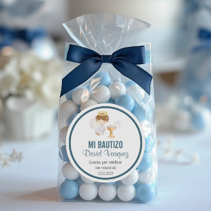 Bautizo in het Spaans Schattige doopfeest gunsten Ronde Sticker