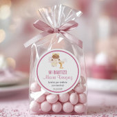 Bautizo in het Spaans Schattige doopfeest gunsten Ronde Sticker