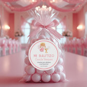 Bautizo in het Spaans Schattige doopfeest gunsten Ronde Sticker