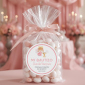 Bautizo in het Spaans Schattige doopfeest gunsten Ronde Sticker