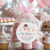 Bautizo in het Spaans Schattige doopfeest gunsten Ronde Sticker