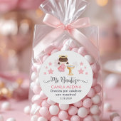 Bautizo in het Spaans Schattige doopfeest gunsten Ronde Sticker