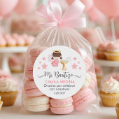 Bautizo in het Spaans Schattige doopfeest gunsten Ronde Sticker