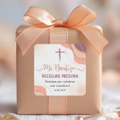 Bautizo in Spaanse doop doopgunsten Vierkante Sticker