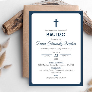 Bautizo Invitacion Eenvoudige en Minimalistische D Kaart