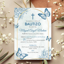 Bautizo Invitacion Elegante Vlinders Doop