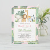 Bautizo Niña Invitacion De bautizo Niña Baptisme Kaart (Staand voorkant)