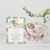 Bautizo Niña Invitacion De bautizo Niña Baptisme Kaart (Staand voorkant)