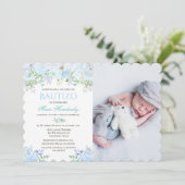 Bautizo Niño Invitacione De bautizo Niño Baptisme Kaart (Staand voorkant)