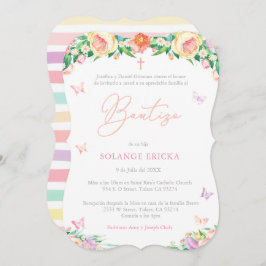Bautizo para nena, Spaans Baptism Party Butterfly Kaart