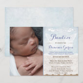 Bautizo PhotoCards in Spaans, Boy Latino Baptism Kaart (Voorkant / Achterkant)