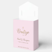 Bautizo Pink Gold Cross - Aangepast Spaans baptism Bedankdoosjes (Geopend)