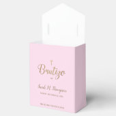 Bautizo Pink Gold Cross Custom Spanish baptism  Bedankdoosjes (Geopend)
