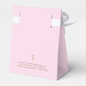 Bautizo Pink Gold Cross Custom Spanish baptism  Bedankdoosjes (Achterkant)