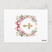 Bautizo Roze & Goud Spaans Bedankt Briefkaart (Achterkant)