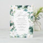 Bautizo Spaanse winterbloemen Poinsettia doop Kaart (Staand voorkant)