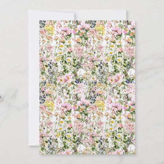 Bautizo Spanish Baptism Wildflowers Wreath Kaart (Achterkant)