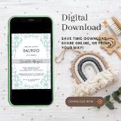 Bautizo Toile de Jouy Nino Nina Doop in het Spaans Kaart