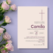 Bautizo uitnodiging Elegant minimalistisch doopsel