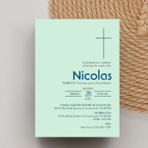 Bautizo uitnodiging Elegant minimalistisch doopsel