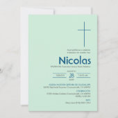 Bautizo uitnodiging Elegant minimalistisch doopsel (Voorkant)