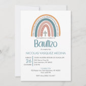 Bautizo Uitnodiging Katholieke Pastel Regenboog Do (Voorkant)