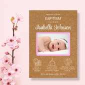 Bautizo Uitnodiging met Baby Girl's Photo Baptism
