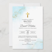 Bautizo uitnodiging minimalistische religieuze doo (Voorkant)