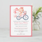 Bautizo Uitnodiging voor Meisjes Vrolijke Doop (Staand voorkant)