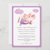 Bautizo Uitnodiging Vrolijke Teddy Bear Boy Doop (Voorkant)