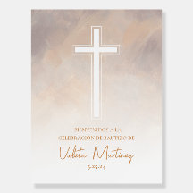 Bautizo Welkom Morado Neutral Sign Foam Board