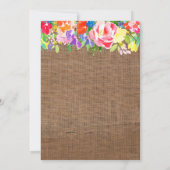 Bautizo y 1er cumple, heldere Mexicaanse bloemen Kaart (Achterkant)