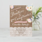 Bautizo y 2do cumpleaños, segundo cumple bautismo kaart (Staand voorkant)