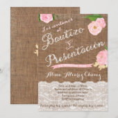 Bautizo y Presentación de Tres años Spaans Kaart (Voorkant / Achterkant)