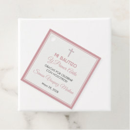 Bautizo y Primer Añito Doop en Eerste Verjaardag Bedankjes Labels