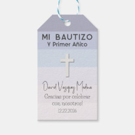 Bautizo y Primer Añito Doop en Eerste Verjaardag Cadeaulabel