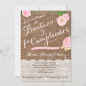 Bautizo y primer cumple, Spaanse uitnodiging Caste (Voorkant)