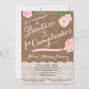 Bautizo y primer cumple, Spaanse uitnodiging Caste