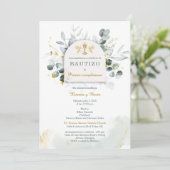 Bautizo y Primer Cumpleanos de Mellizos Kaart (Staand voorkant)