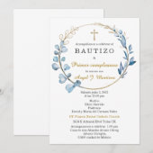 Bautizo y Primer Cumpleaños Niño Kaart (Voorkant / Achterkant)