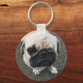 Bauwk ... Pug Dog ... か わ い 子 犬 Sleutelhanger (Voorkant)