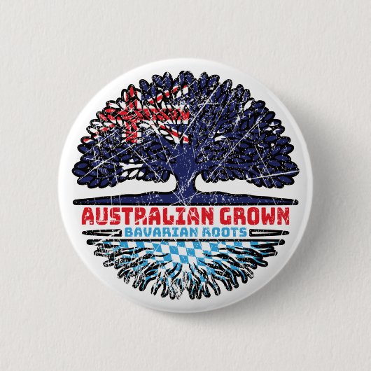 Bavaria Bavarian Australian Australia Tree Roots Ronde Button 5,7 Cm (Voorkant)