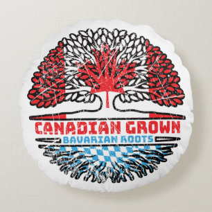 Bavaria Bavarian Canadian Canada Tree Roots Flag Rond Kussen