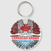 Bavaria Bavarian Canadian Canada Tree Roots Flag Sleutelhanger (Achterkant)