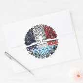 Bavaria Bavarian French Tree Roots Flag Ronde Sticker (Envelop)