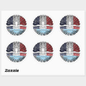 Bavaria Bavarian French Tree Roots Flag Ronde Sticker (Vel)