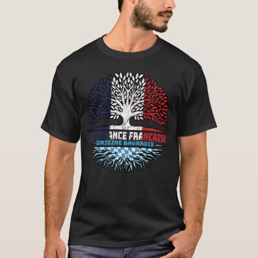Bavaria Bavarian French Tree Roots Flag T-shirt (Voorkant)